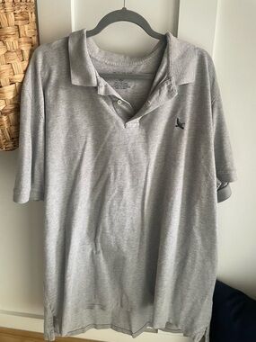 Eddie Bauer Light Gray Polo with Embroidered Logo